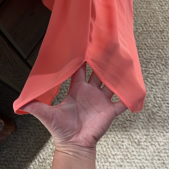 Coral long sleeve sheer top - Picture 5 of 5